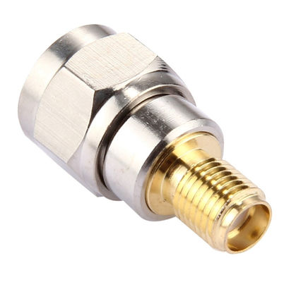 Nickel Plating Antenna Transfer Connector F Type Male Plug To Female Jack Straight