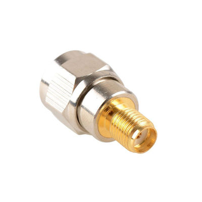 Nickel Plating Antenna Transfer Connector F Type Male Plug To Female Jack Straight