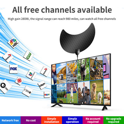 4k Cable Adapter Antena Digital Hdtv Amplifier Signal Booster Tv Antenna ABS