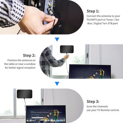 4k Cable Adapter Antena Digital Hdtv Amplifier Signal Booster Tv Antenna ABS