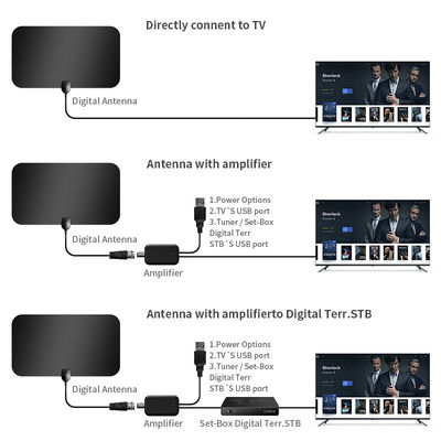 4k Cable Adapter Antena Digital Hdtv Amplifier Signal Booster Tv Antenna ABS