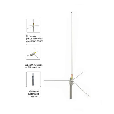 35mm Diameter VHF Fiberglass Boat Antenna 156-163MHz Marine Radio Antenna 5.2M 93stages