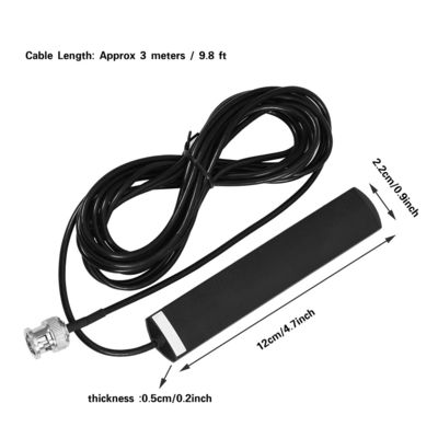 Vertical Polarization 433 Mhz Patch Antenna with 3.5dBi Gain and Adhesive Mounting