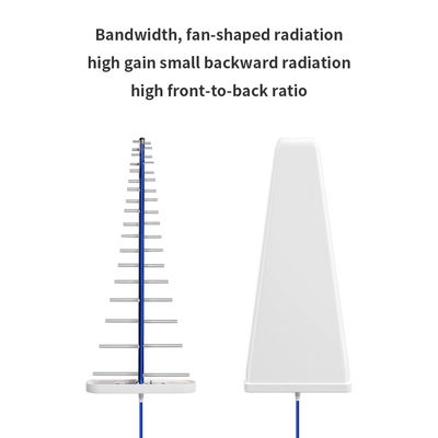 White 12dBi 4G LTE Omni Log Periodic Broadband LPDA Antenna for 1710-2700MHz Outdoor